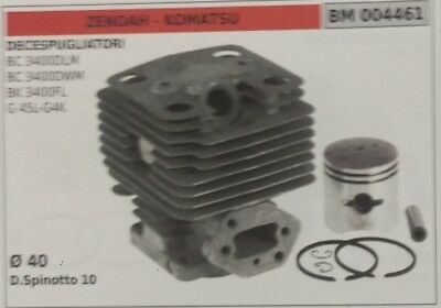 CILINDRO COMPLETO PISTONE DECESPUGLIATORE ZENOAH KOMATSU BC3400 DLM DWM FL Ø 40