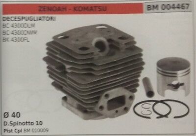 CILINDRO COMPLETO PISTONE DECESPUGLIATORE ZENOAH KOMATSU BC4300 DLM DWM  Ø 40