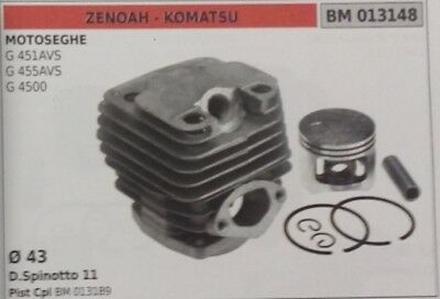 CILINDRO E PISTONE COMPLETO MOTOSEGA ZEONAH KOMATSU G 451AVS 455AVS 4500 Ø43