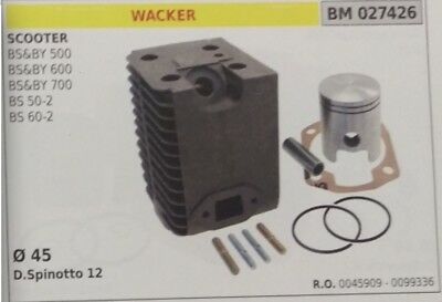 0045909 CILINDRO E PISTONE COMPLETO SCOOTER MOTO WACKER BS 50-2 60-2 Ø 45
