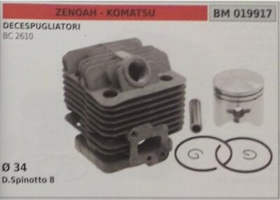 CILINDRO COMPLETO PISTONE DECESPUGLIATORE ZENOAH KOMATSU BC 2610 Ø 34