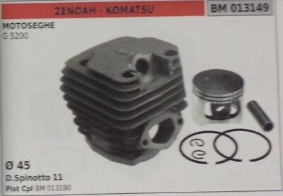 CILINDRO E PISTONE COMPLETO MOTOSEGA ZEONAH KOMATSUG 5200 Ø45