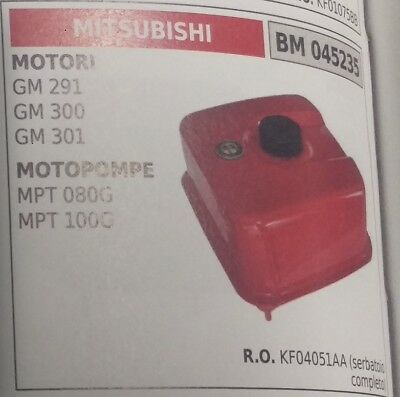 KF04051AA SERBATOIO BENZINA MISCELA COMPLETO MOTORE MITSUBISHI GM 291 300 301