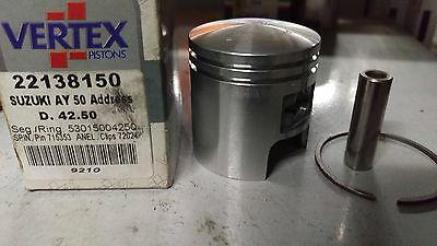 PISTONE VERTEX SUZUKI AY50 50cc Ø 42,5 R6 COMPLETO SPIN SPINA scooter moto fasce