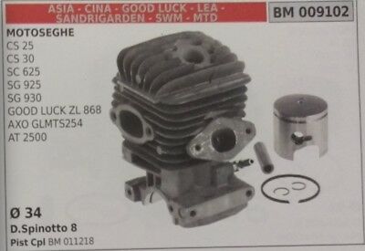 CILINDRO PISTONE COMPLETO MOTOSEGA GOOD LIUCK ZL 868 AXO GLMTS254 AT 2500