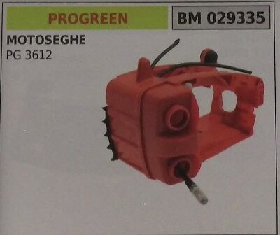CARTER comando gas SERBATOIO OLIO BENZINA MISCELA MOTOSEGA PROGREEN PG 3612