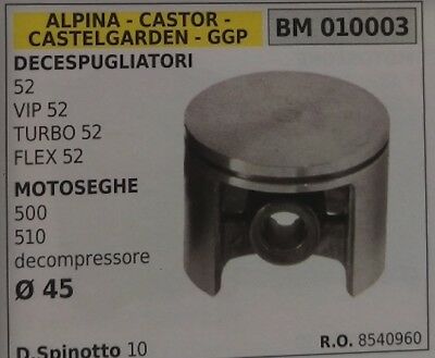 8540960 PISTONE COMPLETO MOTOSEGA ALPINA CASTOR CASTELGARDEN 500 510 D.45