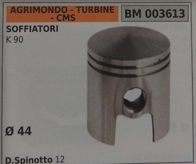 PISTONE COMPLETO SOFFIATORE AGRIMONDO TURBINE CMS K 90 D 44 + segmenti