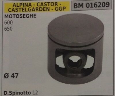 PISTONE COMPLETO MOTOSEGA ALPINA CASTOR CASTELGARDEN 600 650 D.47