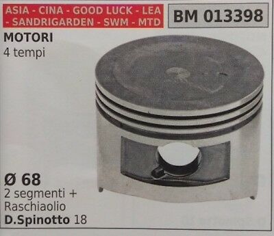PISTONE COMPLETO MOTORE 4T SANDRIGARDEN IMPORTAZIONE ASIA CINA SWM MTD D 68mm