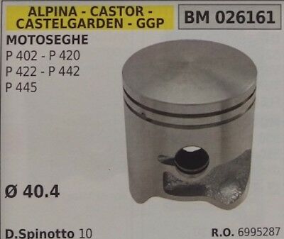 PISTONE COMPLETO MOTOSEGA ALPINA CASTOR CASTELGARDEN STIGA P 402 420 422 D.40.4