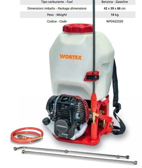 POMPA IRRORATRICE WORTEX S 30-T4 diserbo MOTORE 37,7cc benzina 4T CAPIENZA 3OL