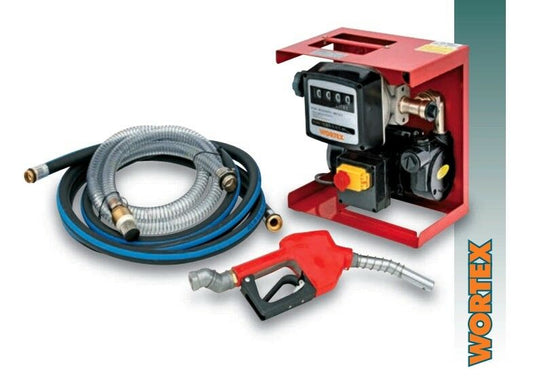 KIT PORTATILE TRAVASO LIQUIDI Elettropompa Cavo Tubo Pistola Valvola Contalitri