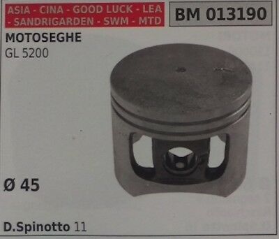 PISTONE COMPLETO MOTOSEGA IMPORTAZIONE ASIA CINESE LEA MTD SWM MTD GL 5200 D45