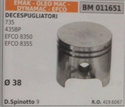 4196067 PISTONE COMPLETO DECESPUGLIATORE EMAK EFCO 8350 8355 OLEOMAC 735 435BP
