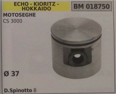 PISTONE COMPLETO DI SEGMENTI MOTOSEGA ECHO CS 3000 HOKKAIDO KIORITZ Diam. 37