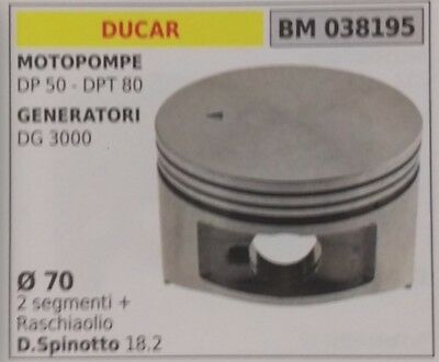 PISTONE COMPLETO MOTORE MOTOPOMPA IRRORATRICE DUCAR DP50 DPT80 D 70