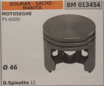 PISTONE COMPLETO DI SEGMENTI MOTOSEGA DOLMAR P 6000i SACHS MAKITA D. 46