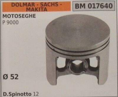 PISTONE COMPLETO DI SEGMENTI MOTOSEGA DOLMAR P 9000 SACHS MAKITA D. 52