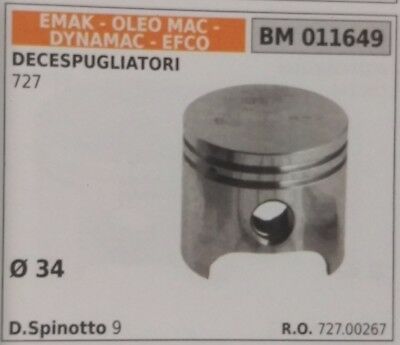 72700267 PISTONE COMPLETO DECESPUGLIATORE EMAK EFCO DYNAMAC OLEOMAC 727 Ø 34