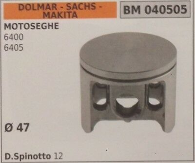PISTONE COMPLETO DI SEGMENTI MOTOSEGA DOLMAR 6400 6405 SACHS MAKITA D. 47
