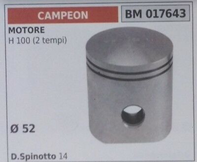 PISTONE COMPLETO MOTORE CAMPEON H100 2T D. 52