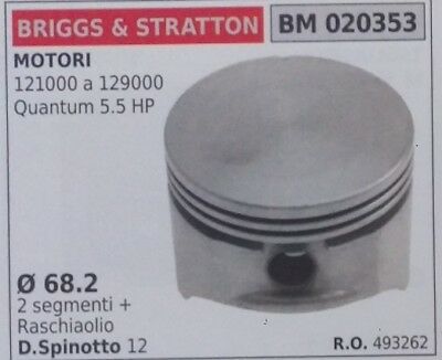 493262 PISTONE COMPLETO MOTORE BRIGGS & STRATTON da 121000 129000 QUANTUM 5.5 HP
