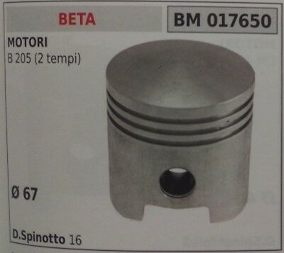 PISTONE COMPLETO MOTORE BETA B 205 2T D.67 SPINOTTO 16