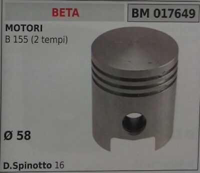 PISTONE COMPLETO MOTORE BETA B 155 2T D.58