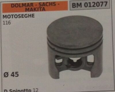 PISTONE COMPLETO MOTOSEGA DOLMAR 116 SACHS MAKITA 116 D. 45