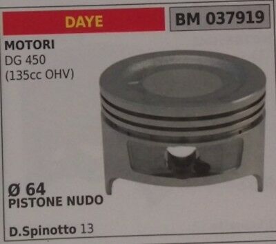 PISTONE NUDO SENZA SEGMENTI MOTORE DAYE DG450 135cc OHV D. 64