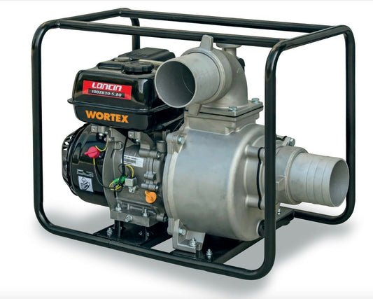 MOTOPOMPA 4T A BENZINA AUTOADESCANTE PORTATILE ALU WORTEX LW 100 8 HP LONCIN