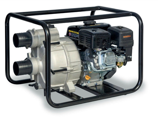 MOTOPOMPA 4T A BENZINA AUTOADESCANTE PORTATILE ALU WORTEX LW 80-is 6,5 HP LONCIN