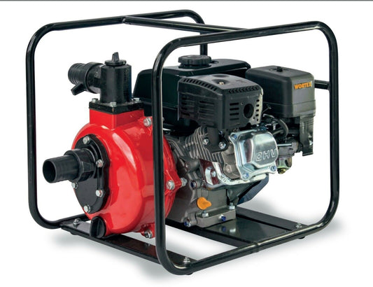MOTOPOMPA 4T A BENZINA AUTOADESCANTE PORTATILE ALU WORTEX LWP 50 6,5 HP LONCIN