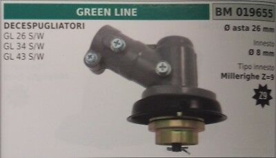 COPPIA CONICA DECESPUGLIATORE GREEN LINE GL 26 34 43 S/W ASTA Ø26 MILLERIG Z9
