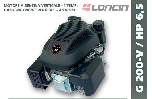 MOTORE LONCIN benzina G 200 V ALBERO VERTICALE PER RASAERBA 196cc 6,5HP
