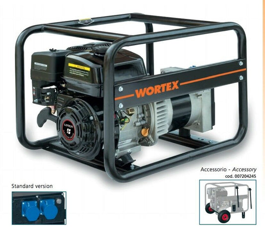GENERATORE DI CORRENTE BENZINA gruppo elettrogeno 4T 196cc 6,5HP 4 KVA WORTEX