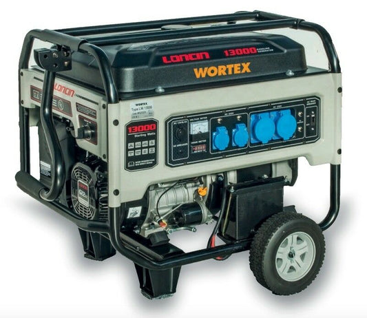 GENERATORE DI CORRENTE BENZINA gruppo elettrogeno 4T 622cc 9,5Kw 18HP WORTEX