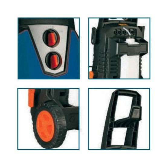 IDROPULITRICE lancia ELETTRICA WORTEX YWB 140 bar 1800W tubo 6m POMPA ASSIALE