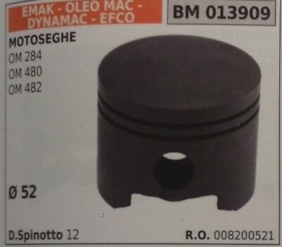 008200521 PISTONE COMPLETO MOTOSEGA EMAK DYNAMAC EFCO OLEOMAC OM 284 480 482