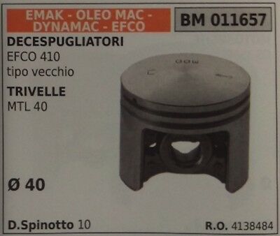 4138484 PISTONE COMPLETO TRIVELLA MOTOTRIVELLA EMAK EFCO OLEOMAC MTL 40 Ø 40