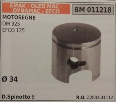 Z2841-41112 PISTONE COMPLETO MOTOSEGA DYNAMAC EMAK OLEOMAC OM 925 EFCO 125 Ø 34