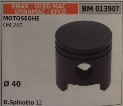 PISTONE COMPLETO MOTOSEGA EMAK OLEOMAC OM 240 EFCO DYNAMAC Ø 40