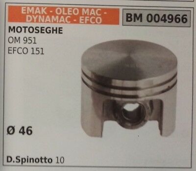 PISTONE COMPLETO MOTOSEGA EMAK DYNAMAC EFCO 151 OLEOMAC OM 951 Ø 46