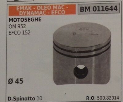 50082014 PISTONE COMPLETO MOTOSEGA EMAK DYNAMAC EFCO 152 OLEOMAC OM 952 Ø 45