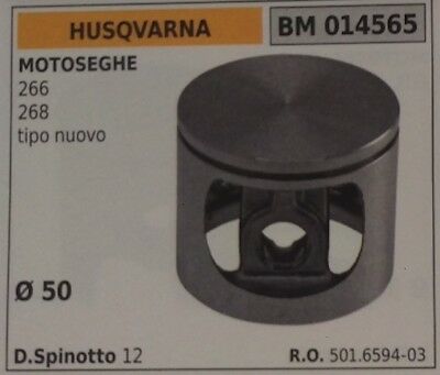 501659403 PISTONE COMPLETO MOTOSEGA HUSQVARNA 266 268 TIPO NUOVO Ø 50