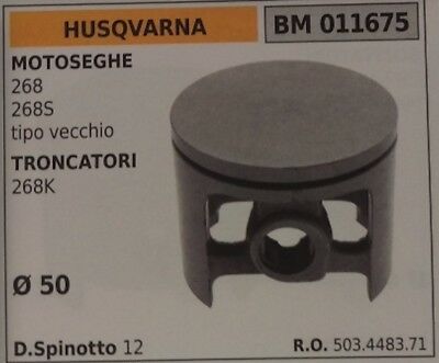 503448371 PISTONE COMPLETO MOTOSEGA HUSQVARNA 268 268S TIPO VECCHIO Ø 50