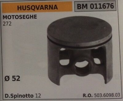 503609803 PISTONE COMPLETO MOTOSEGA HUSQVARNA 272 Ø 52