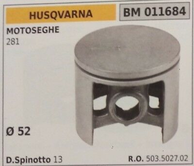 503502702 PISTONE COMPLETO MOTOSEGA HUSQVARNA 281 Ø 52