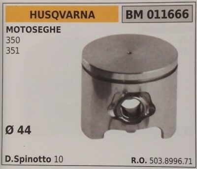503899671 PISTONE COMPLETO DI SEGMENTI E SPIN MOTOSEGA HUSQVARNA 350 351 Ø 44